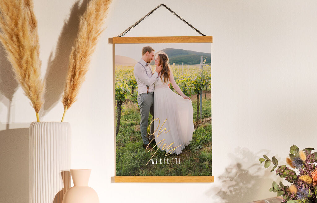 poster avec photo de mariage