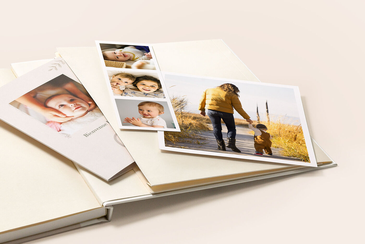 Livre photo carré avec pochette souvenirs intégrée