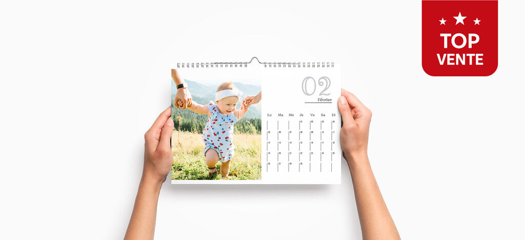 Calendrier photo mural A4 paysage