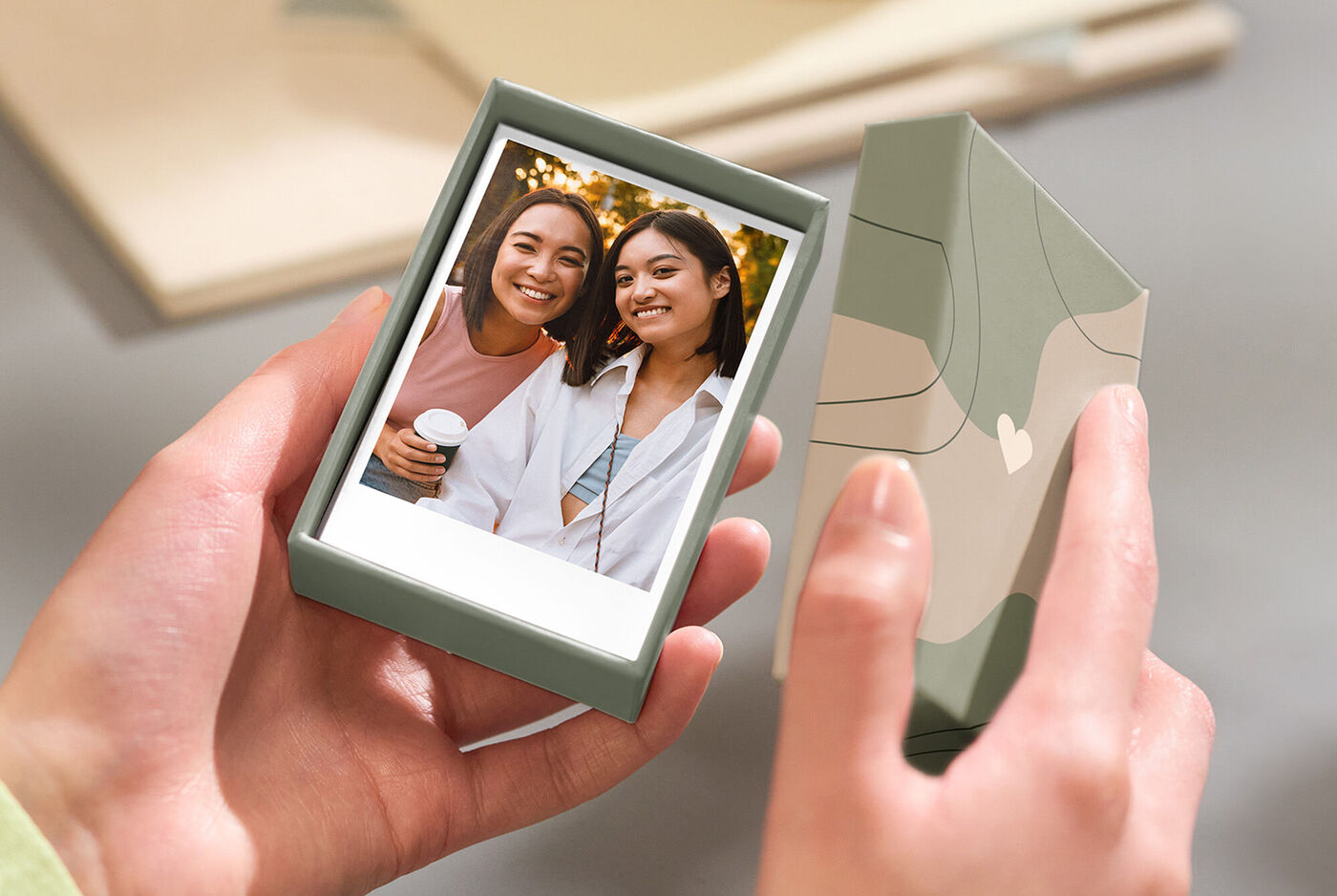 Boîte contenant de belles photos imprimées