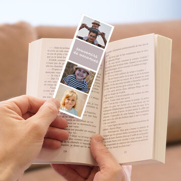Marque-page personnalisé avec une bande de photos