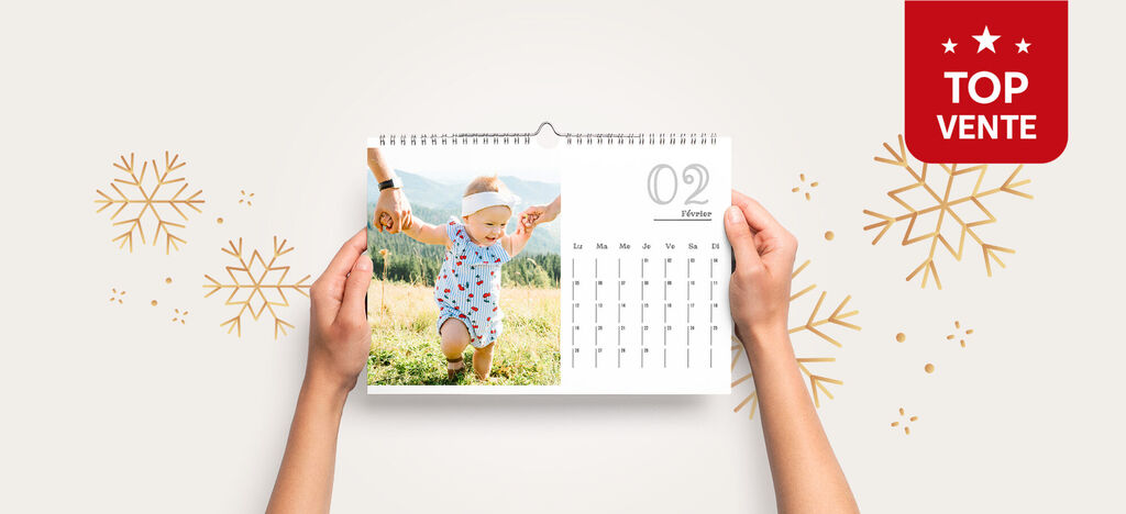 Calendrier photo mural A4 paysage