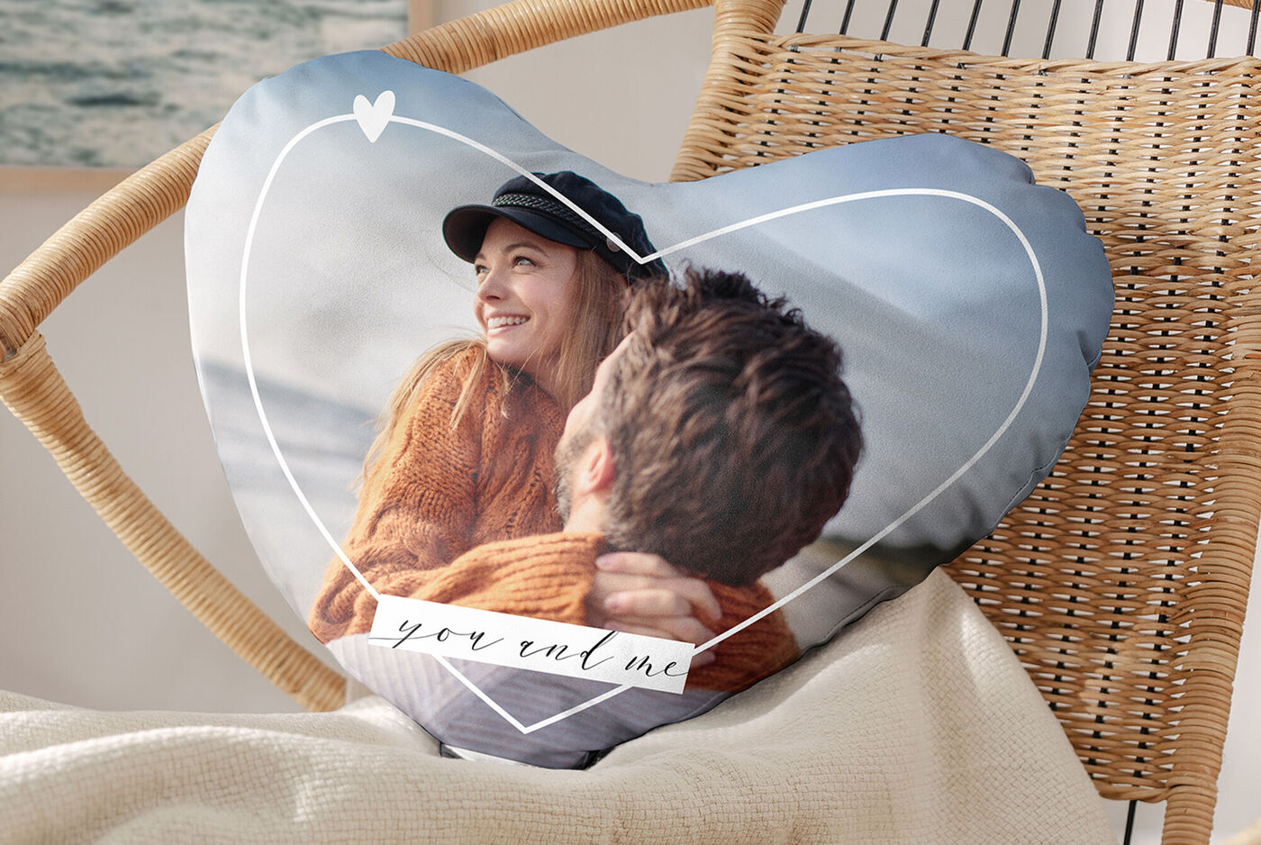Coussin cœur personnalisé