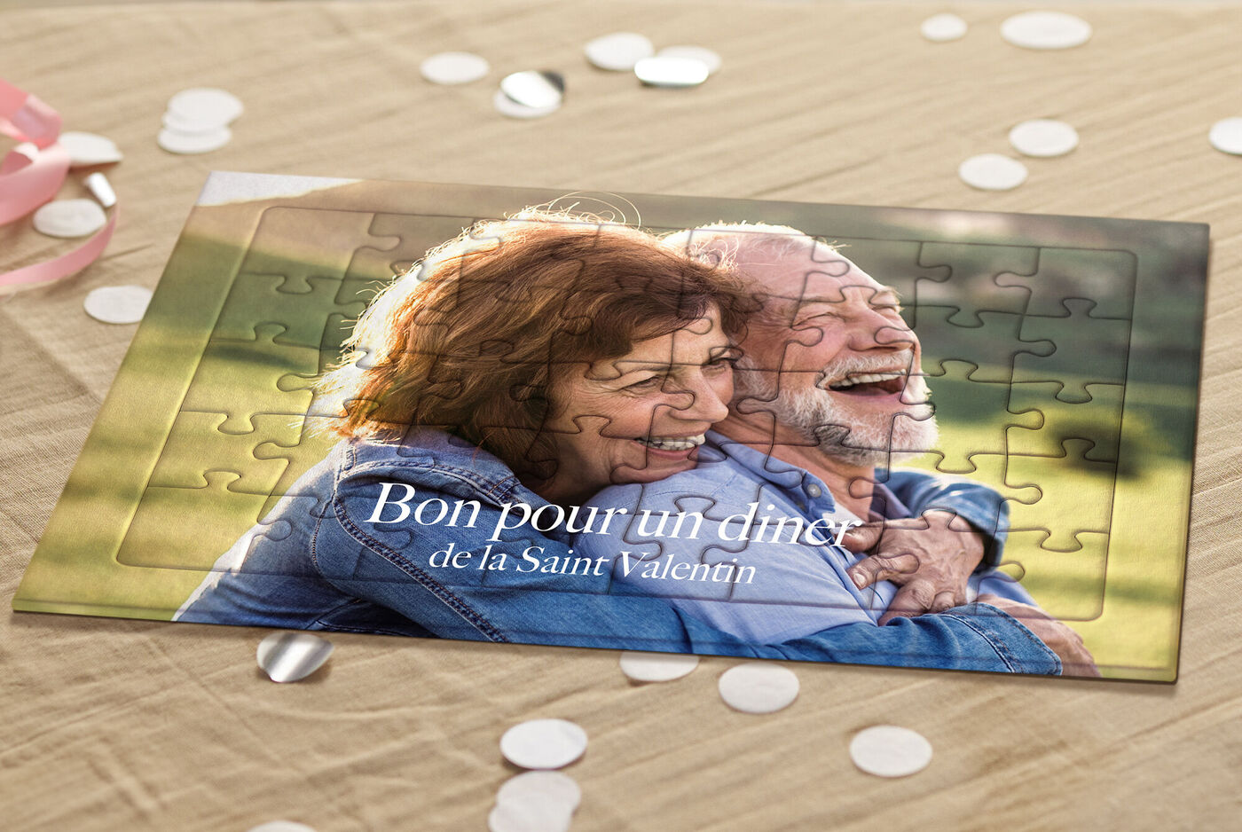 Bon cadeau sur puzzle personnalisé
