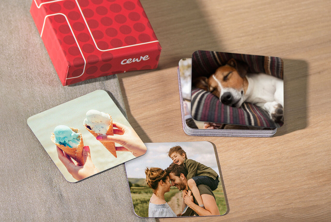 Magnets personnalisés avec photos format carré