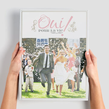 Grand album photo de mariage personnalisé au format portrait