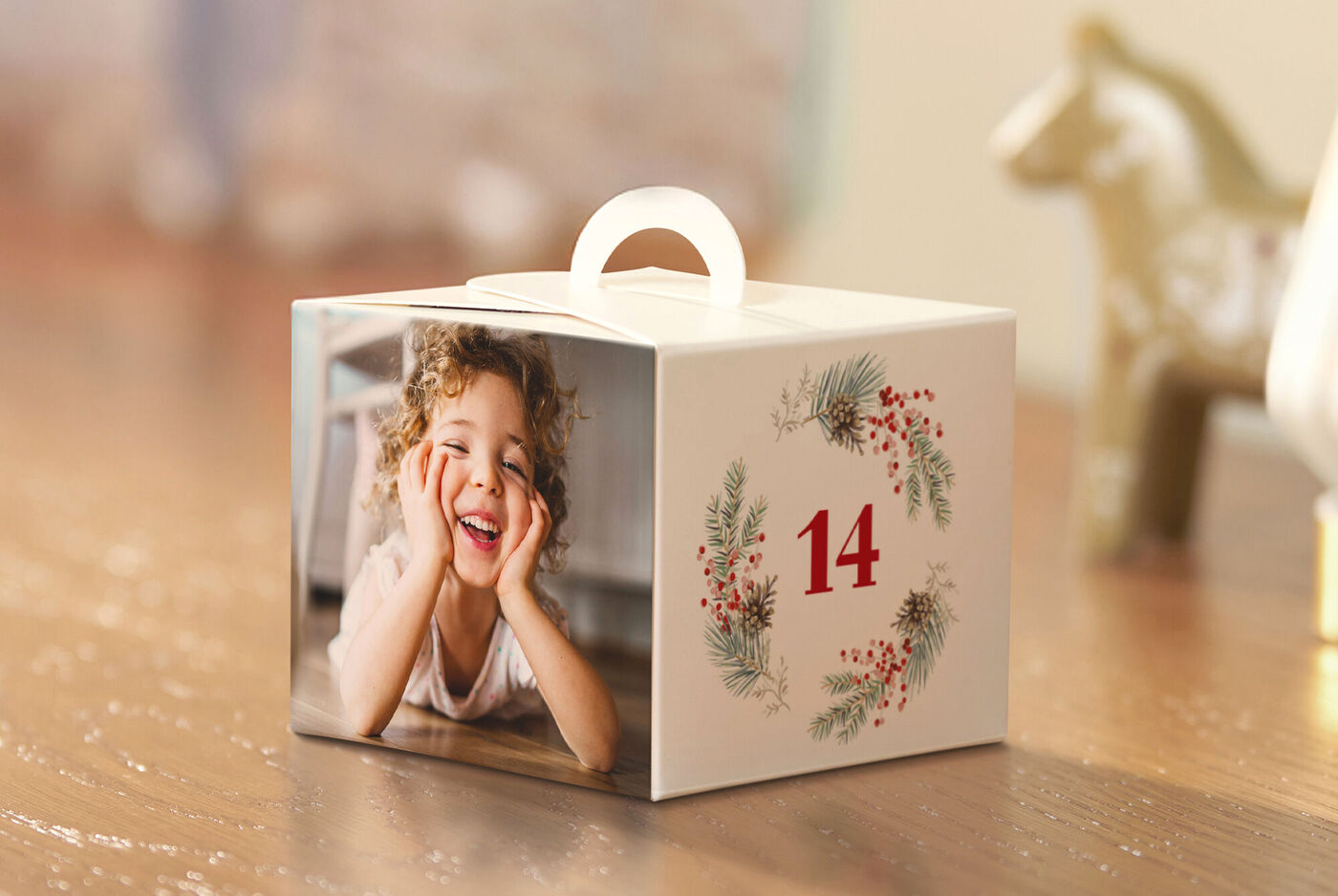 Calendrier photo de l'Avent personnalisé avec 24 boîtes à remplir soi-même