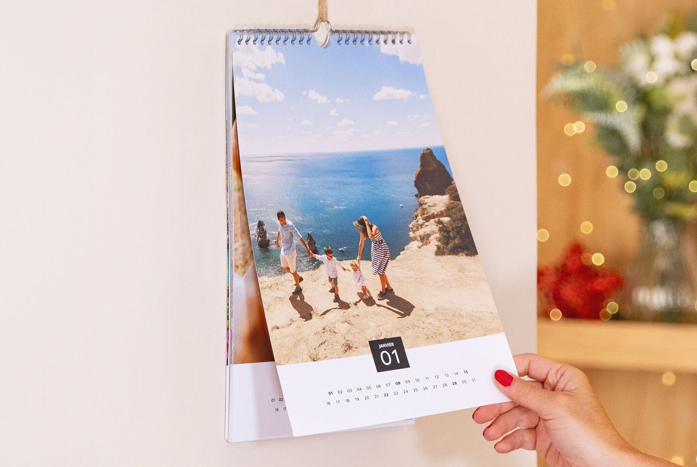 Calendrier mural personnalisé avec une photo de vacances