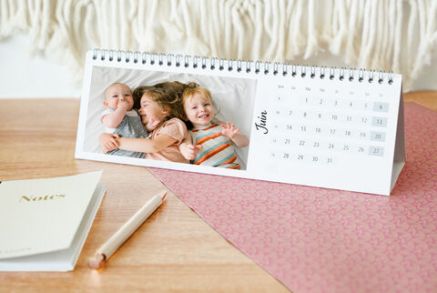 Calendrier photo de bureau carré