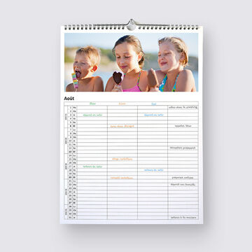 Calendrier personnalisé avec photo de famille