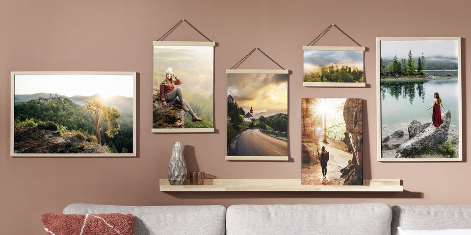 Cadre photos pêle-mêle, lot de 2, Cœur, Mariage, 3 photos, Galerie mur cadre  mural collage