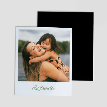 Magnet rétro personnalisé avec la photo d'une mère et sa fille