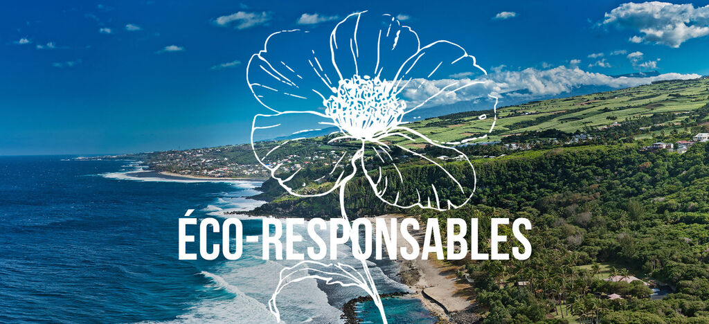 Une vue époustouflante de la côte avec un texte sur des actions écologiques.