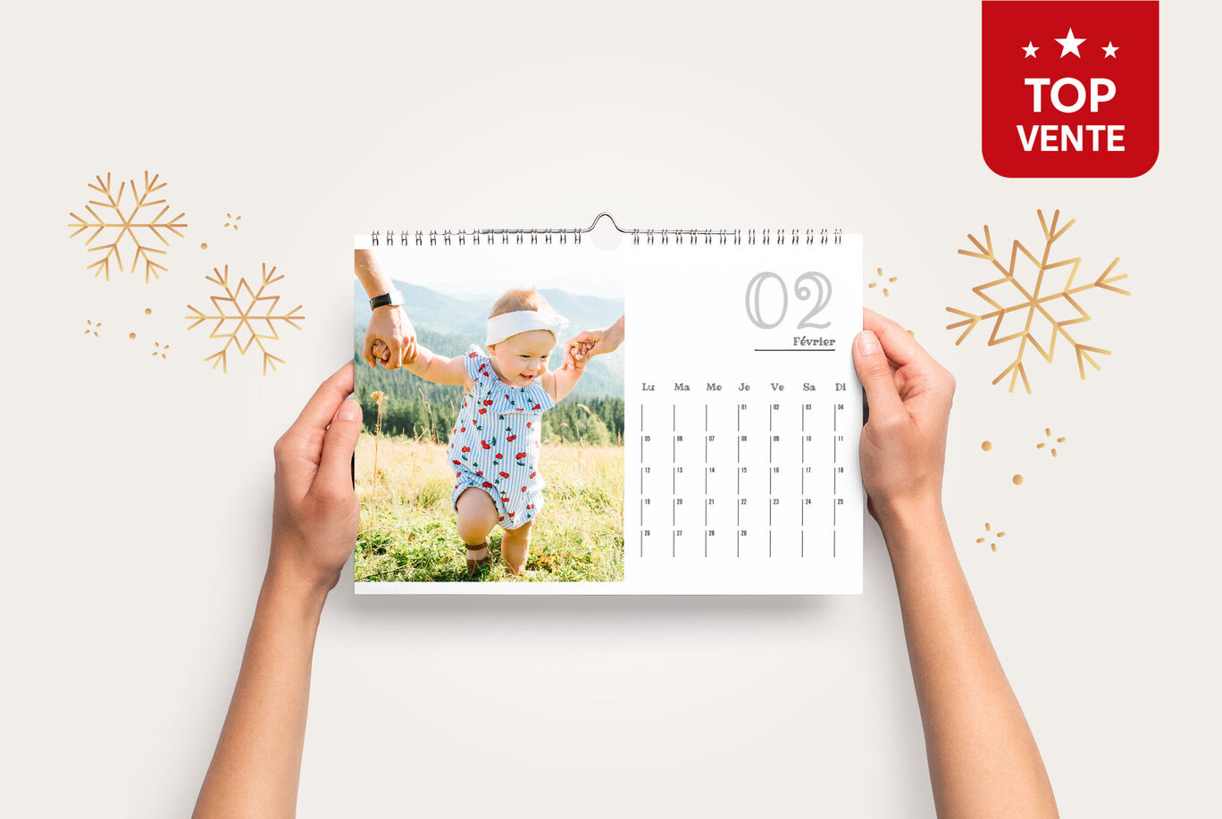 Calendrier photo mural A4 paysage