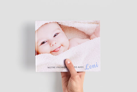 Livre photo A5 paysage pour la naissance d'un bébé