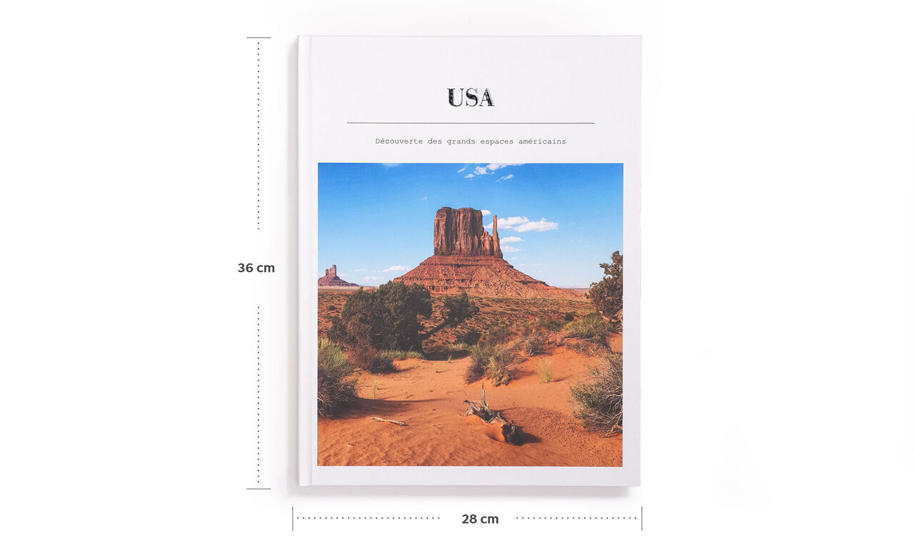 Grand Livre Photo CEWE 28x36 cm, intitulé USA avec une photo de Monument Valley